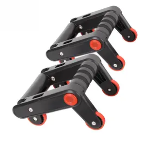 Ab Roller Wheel, 2-In-1 Exercise Roller Wheels, Push-Up Bar, Abdominal Exercise Machine, Ab Workout Equipment for Core Strength Training, Abs Exercise Roller with Knee Pad for Women Men Home Gym