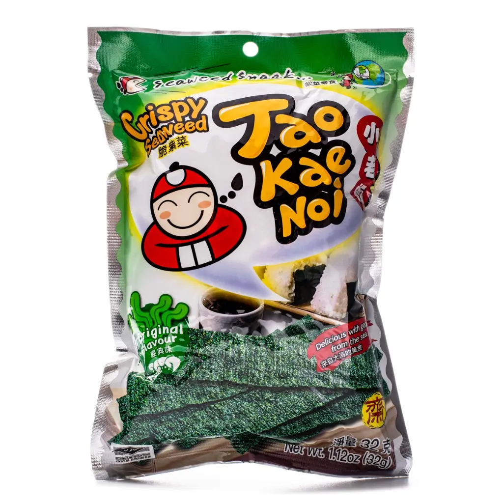 Tae Kae Noi Crispy Seaweed, Original Flavor 32 g Snack Korean Tae Kae Noi Crispy Seaweed, Original Flavor 32 g Snack Korean