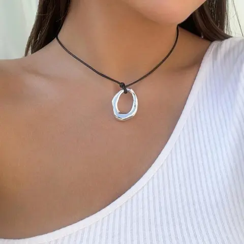 Simple Plain Geometry Design Pendant Necklace, Fashion Jewelry for Party, Daily Streetwear Clothing Decor, Trendy All-match & Exquisite Jewelry for Birthday Gift, Jewelry Gifts
