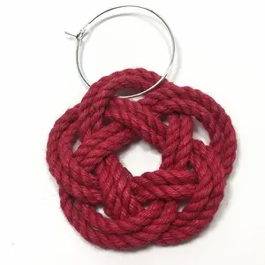 Sailor Knot Wine Charm Woven turkshead knot