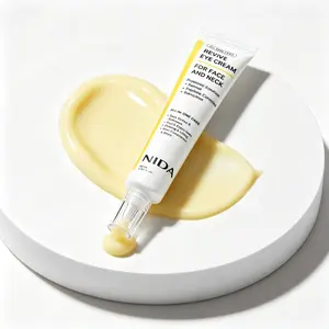 NIDA Revive Face & Neck Eye Cream (40mL) - Probiotic & Retinal Anti-Aging Serum. Helps Smooth Fine Lines, Wrinkles & Firm Aging Skin. Lightweight Daily Peptide Moisturizer. Moisture Hydrating Hydrate Moisturizing