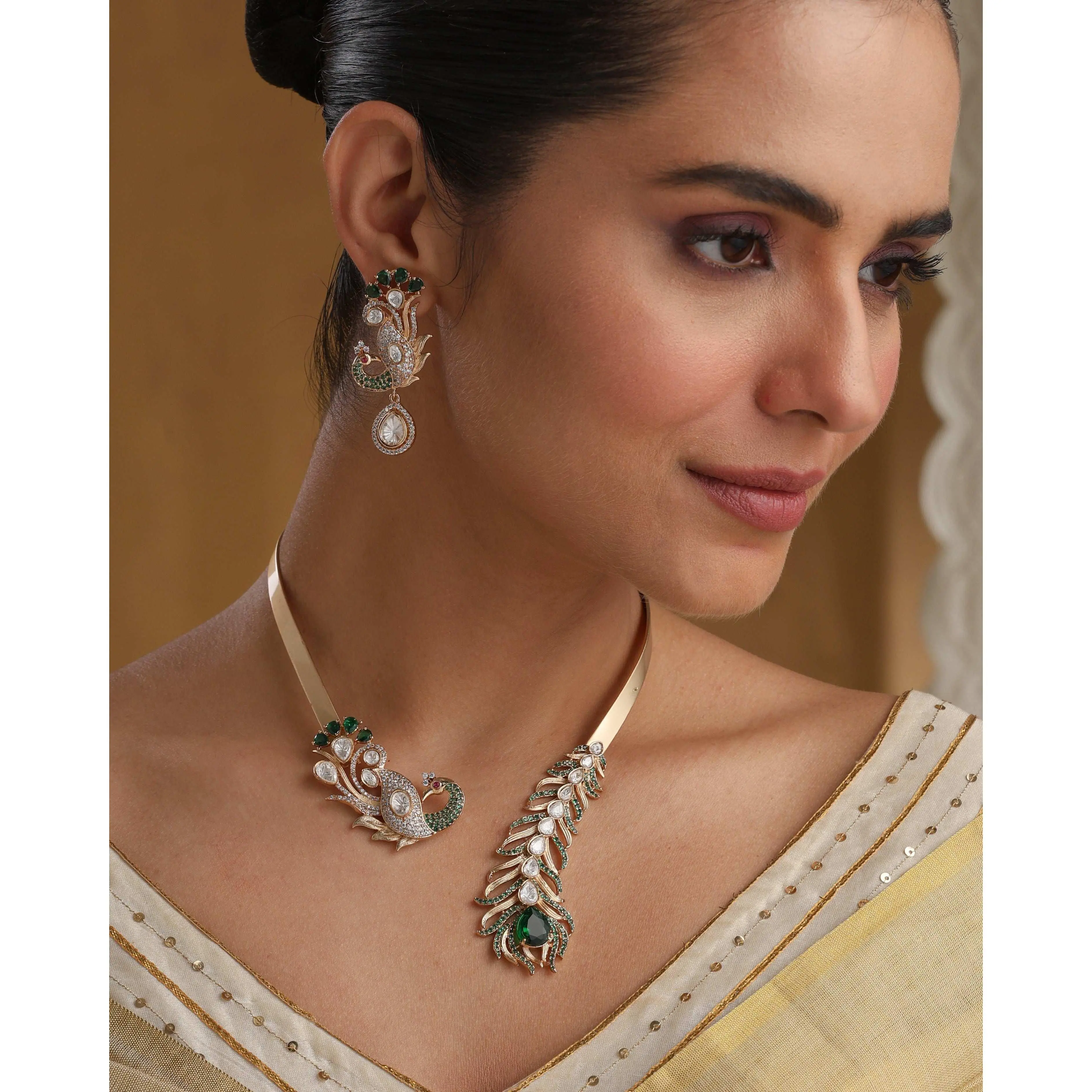 Peacock Collar Necklace
