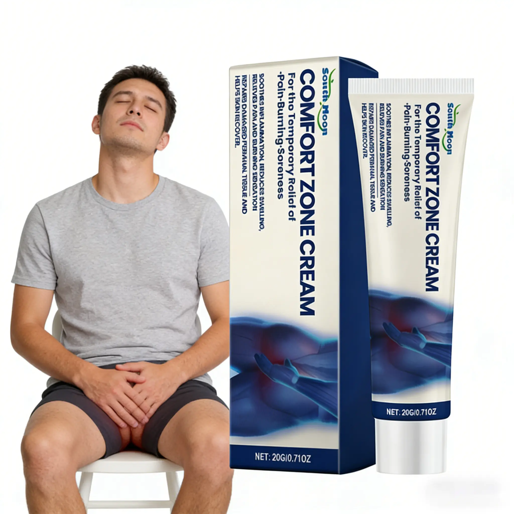 South Moon Intimate Comfort Cream - Enhanced withBorneol, Thymol & Aloe Vera for Daily Comfort#Summervibes Comfort Zone Cream 20g, Soothing ReliefCream, Cooling & Hydrating Formula with Natural Ingredients