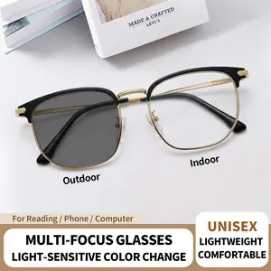 YJ-Golden-Progressive Reading Glasses-Anti-Blue Light, UV Protection | Perfect for Work, Travel & Everyday Comfort