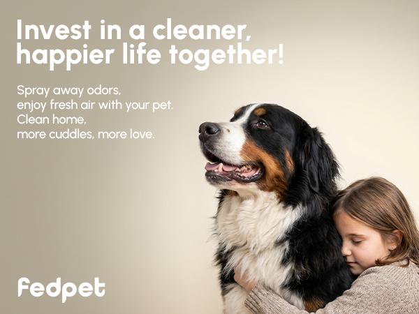 fedpet Pet Deodorizer, Pet Perfume, Enzymes to Break Down Urine, Sage, Grapefruit, Deionized Water, Plant Extracts, Safe and Non-Toxic for Pets, Eliminates Indoor Odors, Air Freshener Spray, 300ml 1:10 Concentrate