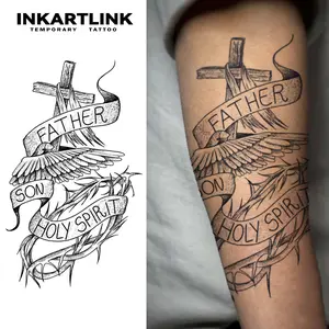 INKARTLINK Tattoo Tech, 2 Sheets Semi-Permanent Temporary Tattoos ,Repose​​,Adult Art Design,Lasts 1-2 Weeks, Waterproof, Realistic Look, No Adhesive, No Reflection,For Man And Woman,Ideal for Swimming, Party