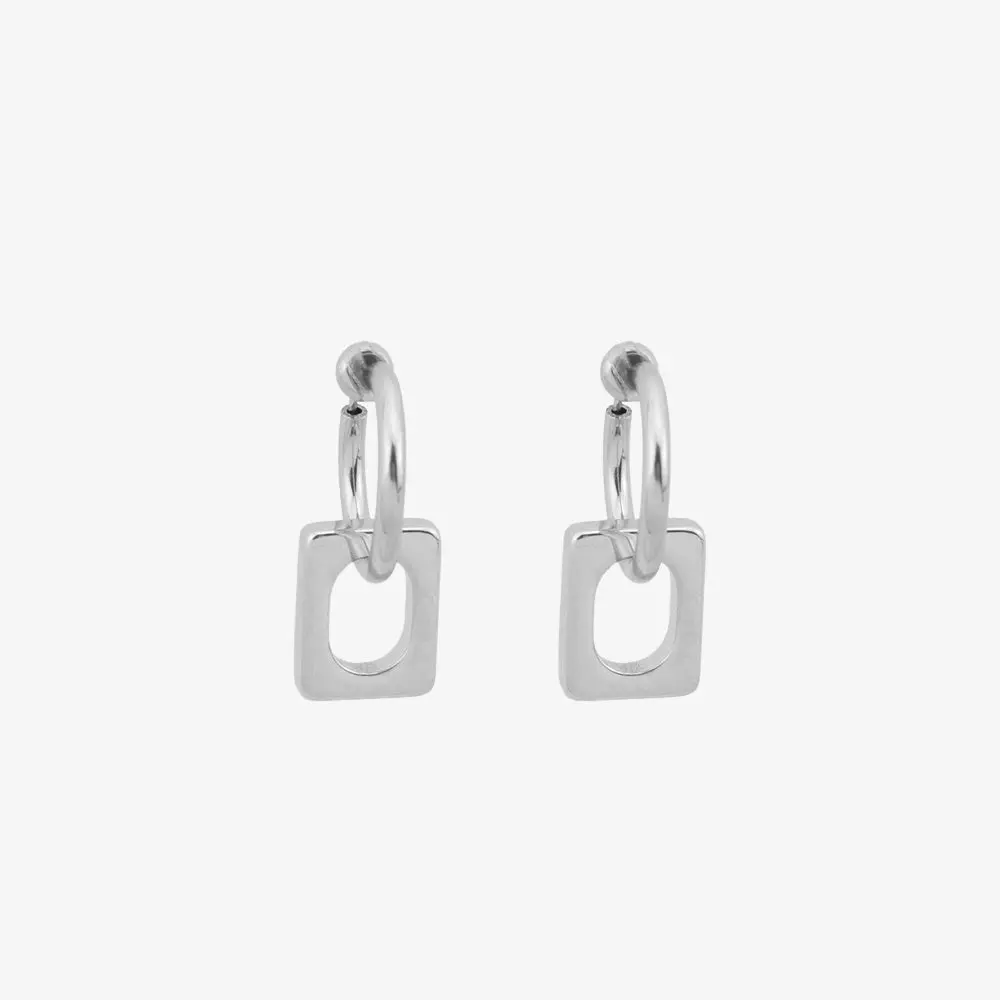 Modern Minimalist Square Clip-On Earrings