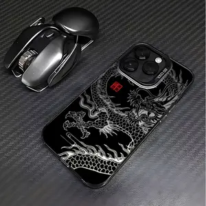 Dragon Totem TPU Smartphone Case - Waterproof, Shockproof, Anti-Fall, Frosted Back Accessory for iPhone 16,15,14,13,12,11,Mini,Pro Max,X,XR,XS Max,8,7 Plus | Cellphone Protective Cover, Accessories