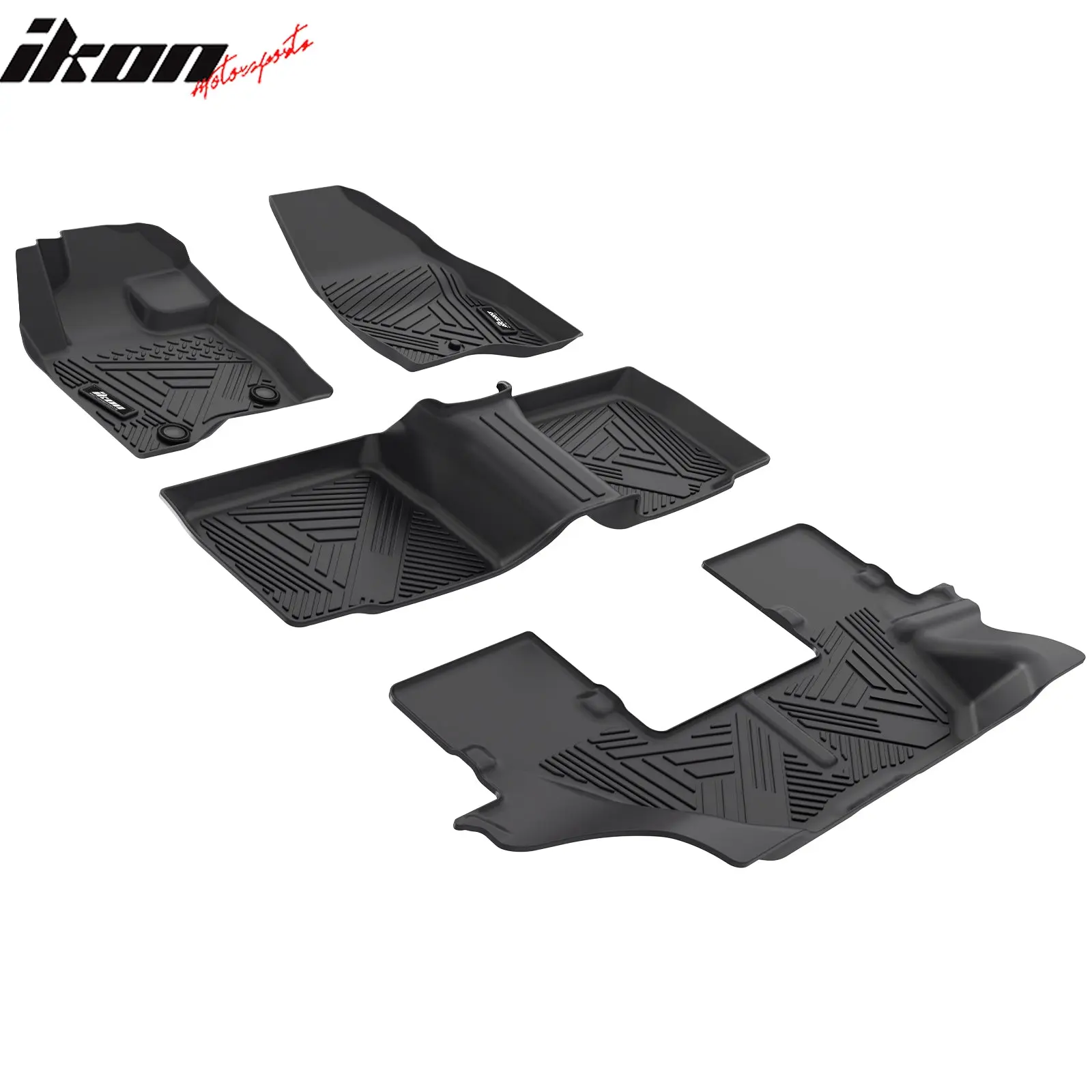 Floor Mats for Ford Explorer 2015-2019 3D IKON All Season Carpets TPE Car Accessory