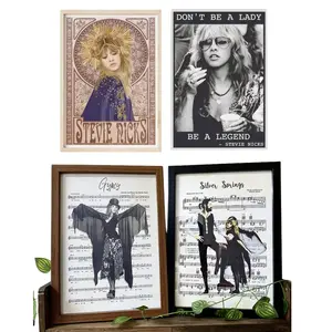 (UNFRAME POSTER) Inspired Silver Spring Stevie Nicks Poster, Don't Be A Lady, Be A Legend Quotes Wall Decor Gift For Sport Fans