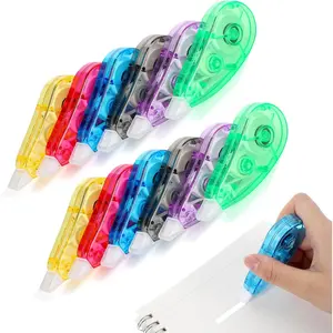 12 Pack Colorful Correction Tape - 19.69 Ft Each Correction Tape Roller, Ideal Correction Stationery for Students and Office Supplies