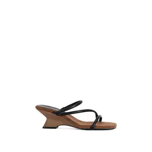 GENNA-CHOCOLATE WEDGE SANDAL