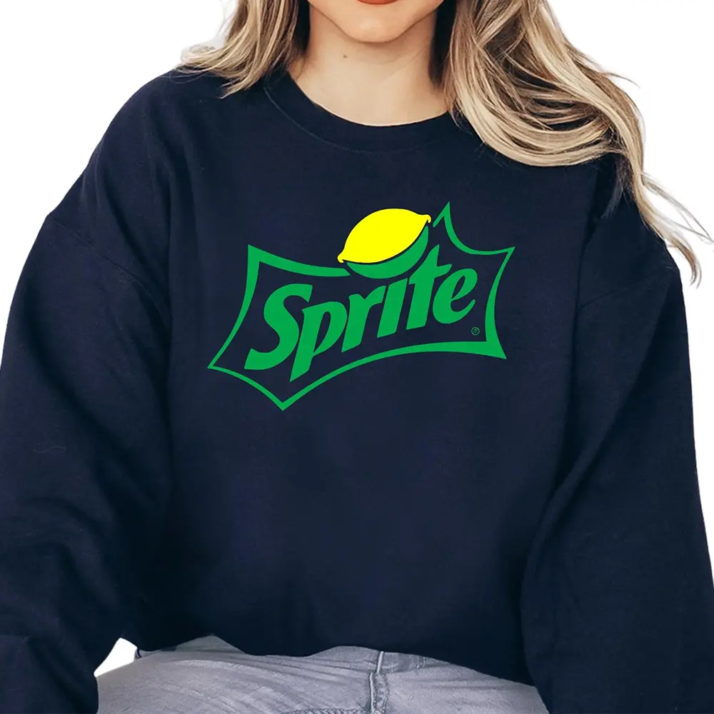 Vintage Spr.i.te Soda Lover Sweatshirt, Retro Soft Drink Graphic Crewneck, Sports Style Pullover, Unisex Cotton Casual Sweatshirt