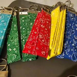 Wristlet Keychains - Colorful Bandana Patterns Available in Multiple Colors