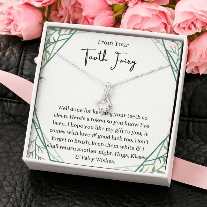 Petit Ribbon, Fairy Gift, Fairy Wish Necklace, Fairy Jewelry, Faerie Gift, Magic Gift, Fairy Party Favor, Fairy Birthday Gift, Tooth Fairy