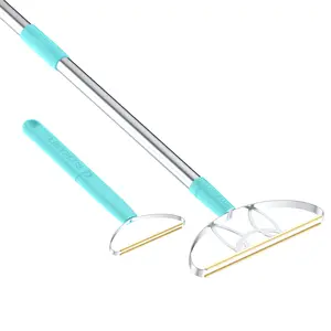 LINTPLUS Ultra & Pro Combo Pet Hair Remover Rake - 63" Long Handle with Attachments for Carpets, Rugs, Upholstery, and Floors - Stainless Steel Stand-Up Design for Effortless Fur Removal