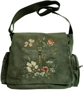Pattern Messenger Bag Cute Canvas Crossbody Bags Women/Men Shoulder Messenger Purses Handbags with PocketsGift.