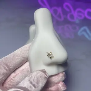 Double Butterfly Nose Stud