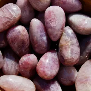 Cat's Eye Purple Rose Quartz Crystal Tumbled Stones, Natural Violet Star Rose Quartz Crystals, Madagascar
