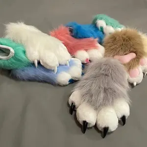Fursuit Kigurumi Furry Animal Paws Nails Gloves Kig Cosplay Costume Wearable Furry Animal Colorful Claws Cats Cos Props Hot Sale