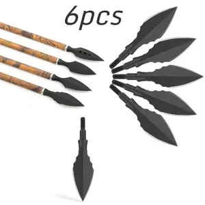 6pcs March Arrowheads - Sturdy & Durable, Ideal for Outdoor Hunting & Competitive Shooting, Universal for Compound & Recurve Bows