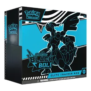 Pokemon Black Bolt ETB Elite Trainer Box - Official Trading Card Game Collectible Featuring Dynamic Design