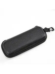 1pc Glasses Case with Zipper, Unisex, with Lanyard, Zippered Eyeglass Protection Case, Men's Anti-Pressure, Portable, Hanging Bag, Sports Small Square Myopia Optical Glasses Case, Portable Glasses Case, Portable Sunglasses Organizer