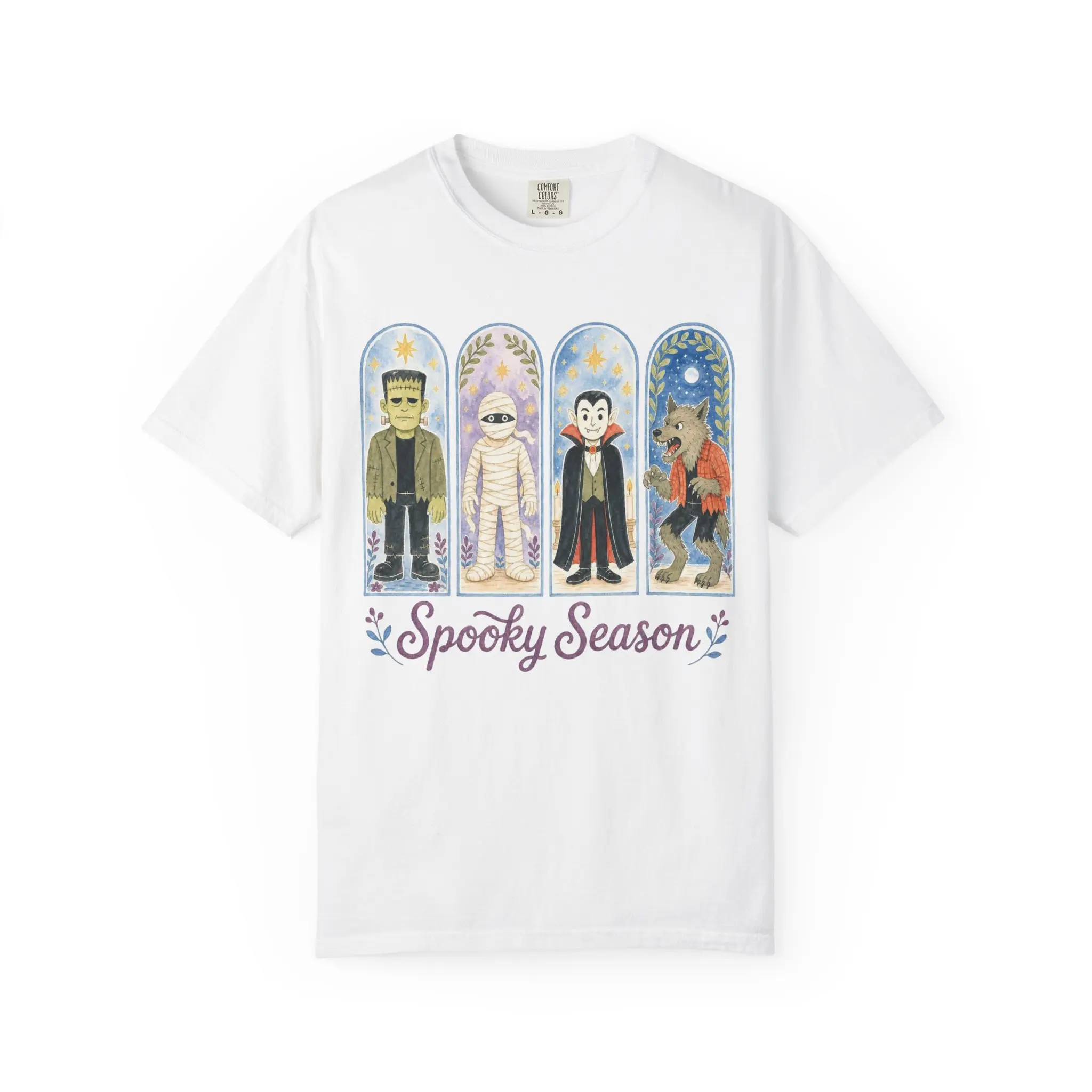 Classic Monsters 'Spooky Season' T-shirt Spooky Sweet Halloween Shirt, Comfort Colors Tee, Monster Mash Shirt, Vintage Halloween Graphic Top
