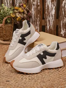 Women's Spring & Fall New Style Casual Fashion Sneakers, Breathable Lace-Up Design, Comfortable All-Season Footwear for Daily Wear
