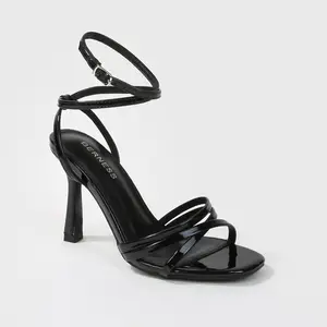 BERNESS Women's Elegant Slim Crossover Strap Stiletto Heel Sandals - Stylish Women's Footwear for Special Occasions