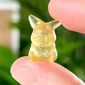 Mini Fluorite Pikachu Crystal Carving Pikachu Carving