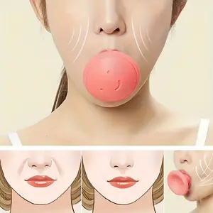 1pc Facial lifting and tightening tool V-shaped facial device, chin line shaper, unisex muscle trainer, silicone material, soft and skin friendly, with less pressure on teeth and temporomandibular joint during use
