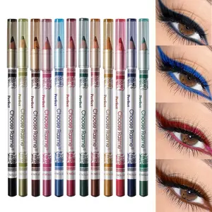 12 Color Gel Eyeliner Pencil Set, Smooth Application, Long Lasting, Longwear Eye Liner, Daily, Multiple Colors Available, Essential Makeup for Students and Beauty Lovers