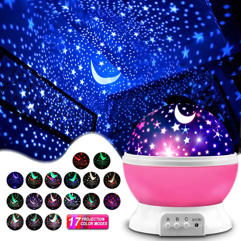 Black LED 360-Degree Rotation Night Light Projector - Multifunction RGB Decor for Kids Bedroom, Feed-Time Glow, Ambient Starlight, Astronaut Star, Galaxy Moon Novelty Lighting, Birthday Gift for 1-9,14-Year-Old Boys, Night Light Bedroom Multifunction Rgb
