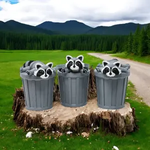 Racoon Articulating 3D Printed Fidget Toy with Trash Can - Eco-Friendly PLA for Stress Relief and Desk/Shelf Display