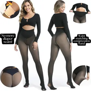 New Fleece lined Tights for Womens Winter Leggings Compression Band & One Seam Option,The Original Magic Fleece Lined Tights - 2026 New style,Highly Elastic,High-waisted