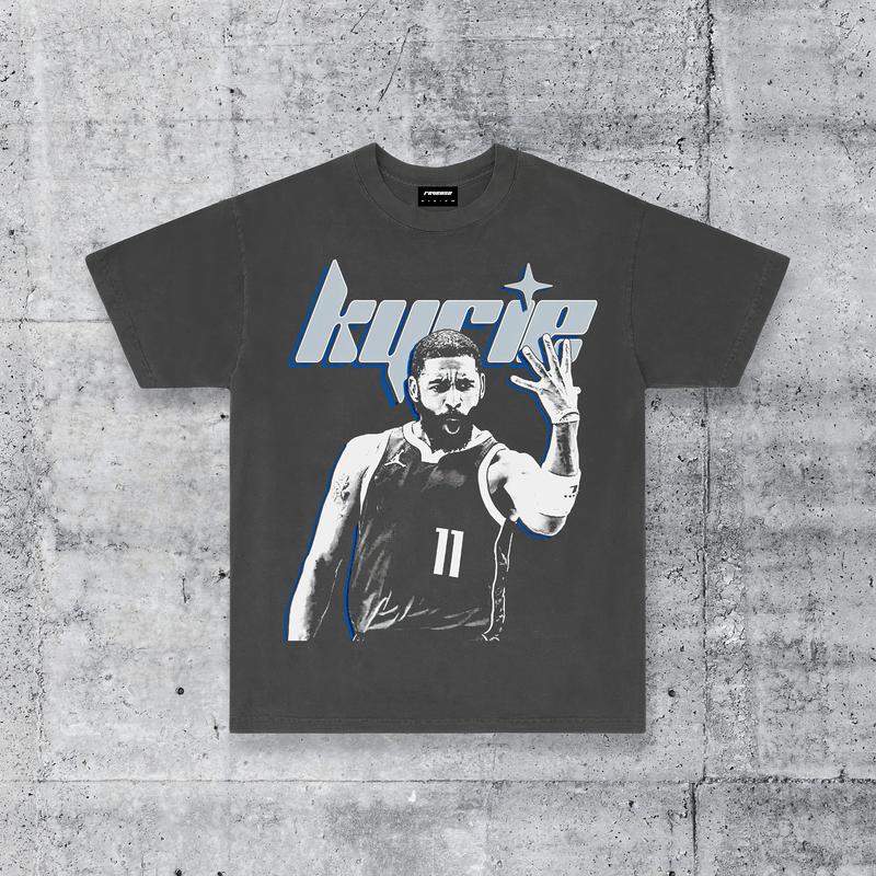 Y2K Kyrie Irving Dallas  Basketball Mavericks Streetwear T-Shirt