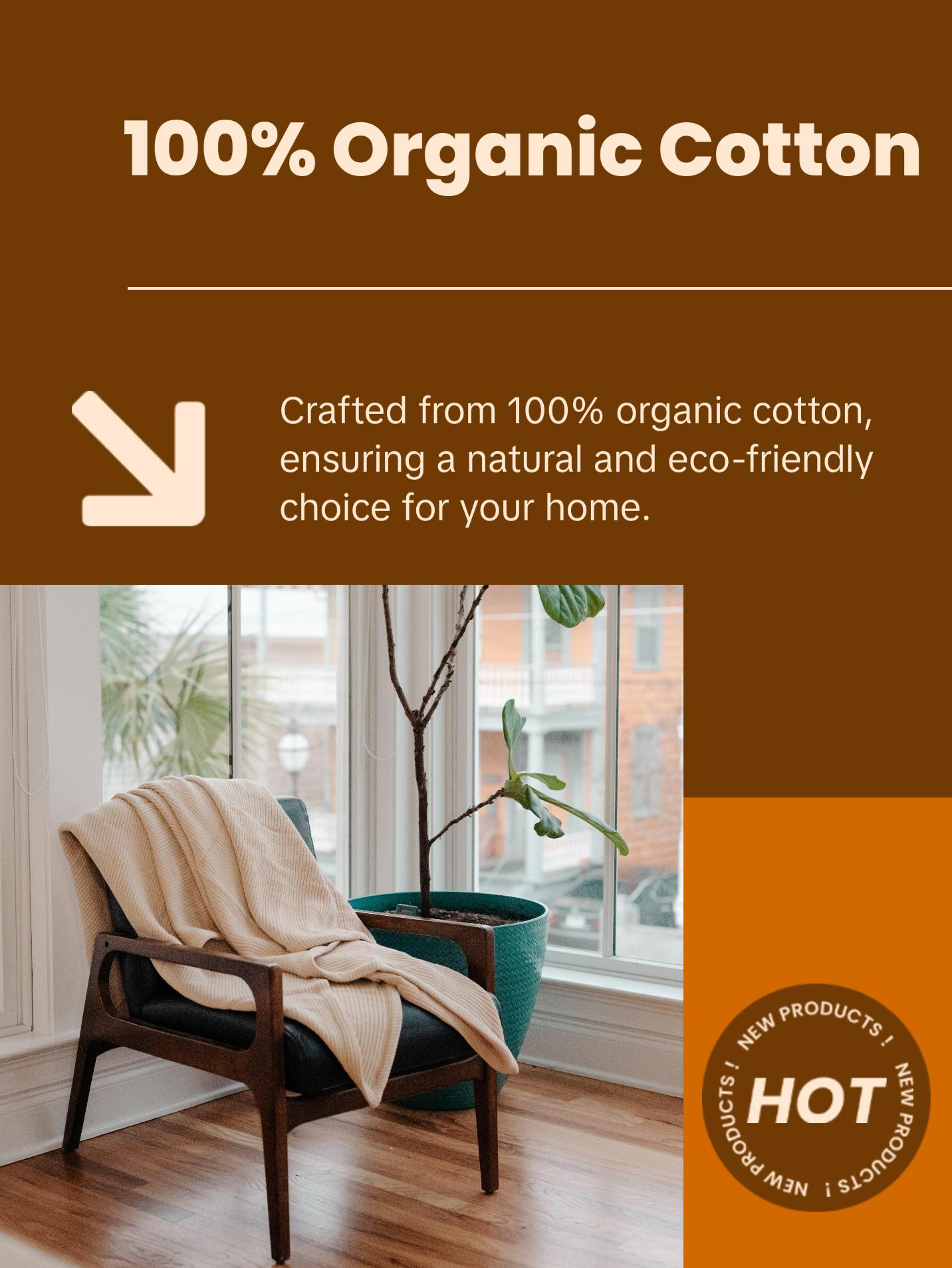 Sea Pines 100% Organic Throw Blanket