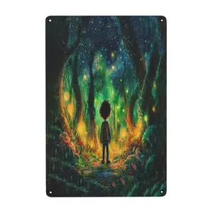 Enchanted Forest 3 Metal Tin Sign Home Garden Yard Garage Bar Shop 8x12 Inch