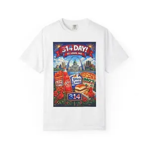 314 Day St. Louis Skyline T-Shirt City Icons, Food Landmarks