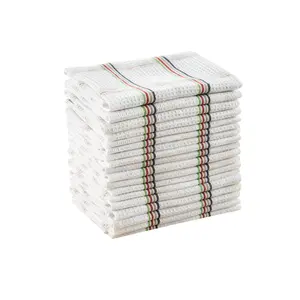18 Pack, Plaid Waffle Dishcloths Multi-Colored