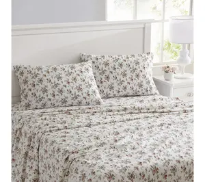 Laura Ashley Le Fleur Full Flannel Sheet Set