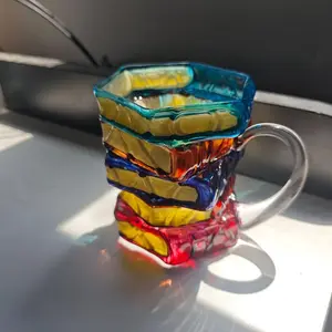 3D Glass Book Mug, 3D Painted Book Mug, Sweet Book Teacups, Unique Design Library Coffee Mugs, Book Club Gifts for Women, Lovers, Writers, Librarians & Artists