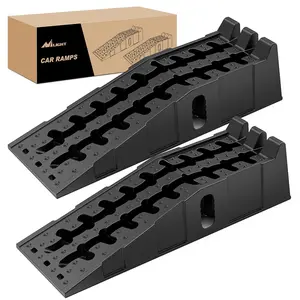 Nilight 6.7Inch Lift Heavy Duty Truck Ramps 12000lb Capacity Portable Service Ramps (Pair)