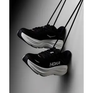 Hoka One One Bondi 9 Black White 1162012-BWHT Women's Fashion Shoes New