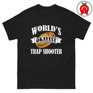 Men's trap shooting and clay pigeon sports Graphic T-Shirt - Short Sleeve Crew Neck Regular Fit Casual Wear | Soft & Breathable Fabric, Durable Print, Everyday Comfort, Machine Washable, casual and humorous a graphic design on a t-shirt featuring a clay