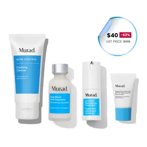 30-Day InvisiScar Kit (Cleansing, Targeted Discoloration Treatment, Scar Repair, Acne Prevention) Includes Acne Control Clarifying Cleanser + InvisiScar Resurfacing Treatment + Moisturizer SPF 50: Mattifying Oil & Pore Control + Deep Relief Acne Treatment