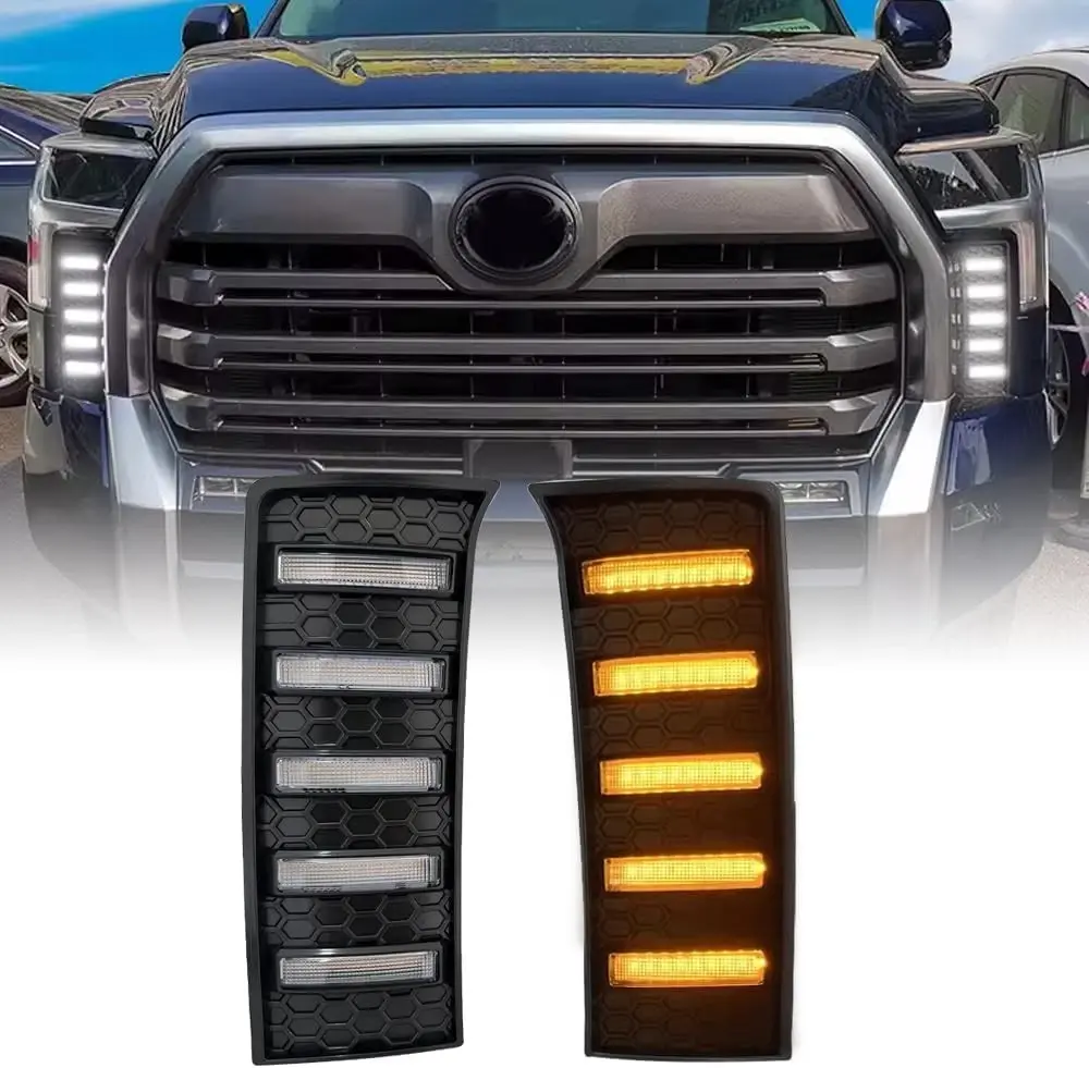 LED DRL & Sequential Turn Signal Lights for 2022–2026 Toyota Tundra | IP68 Waterproof | Plug & Play Installation