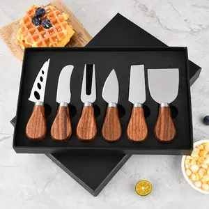 Pack Of 6 Cheese Knives, Stainless Steel Slicers for Block Cheese, Additions for Cheese Boards And Charcuterie, Cheese Slicing Tools