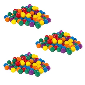Intex (3 Pack) 100-Pack Large 3" Plastic Multi-Colored Fun Ballz for Ball Pits Bounce House - Red, Green, Blue, Yellow, Orange, Purple - Ideal for Play Centers, Inflatables, Bouncy Castles